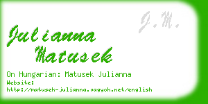 julianna matusek business card
